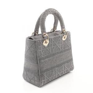 Dior D-Lite Handbag Medium Lady Gray